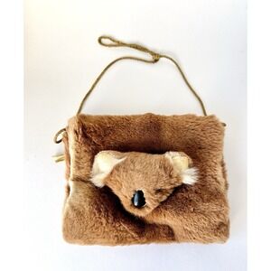 Vintage Koala Bear Stuffed Purse & Hand Warmer Australian Souvenir 8x6